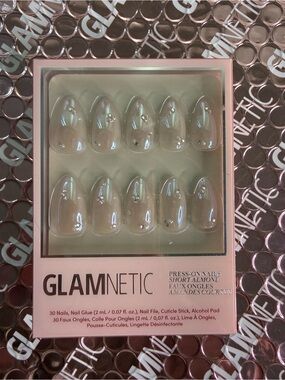 Glamnetic Press-On Nails — Almond with Gems